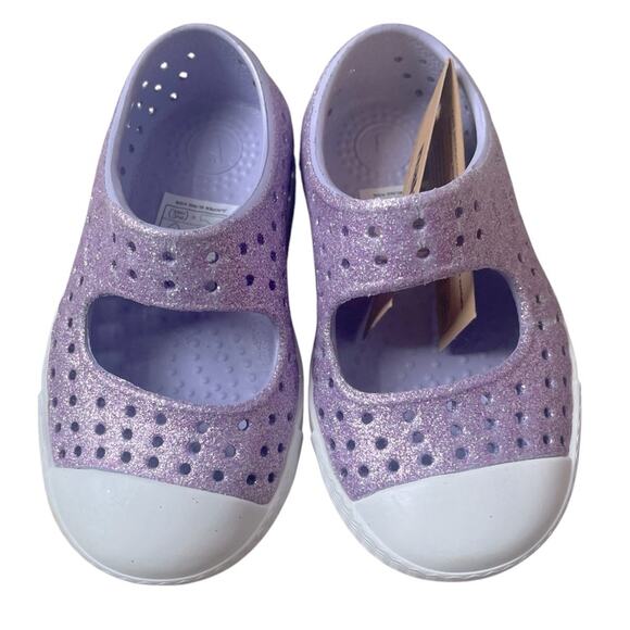 Native Juniper Bling‎ Purple Sparkle Shoes Size 5 NWT - Picture 1 of 10